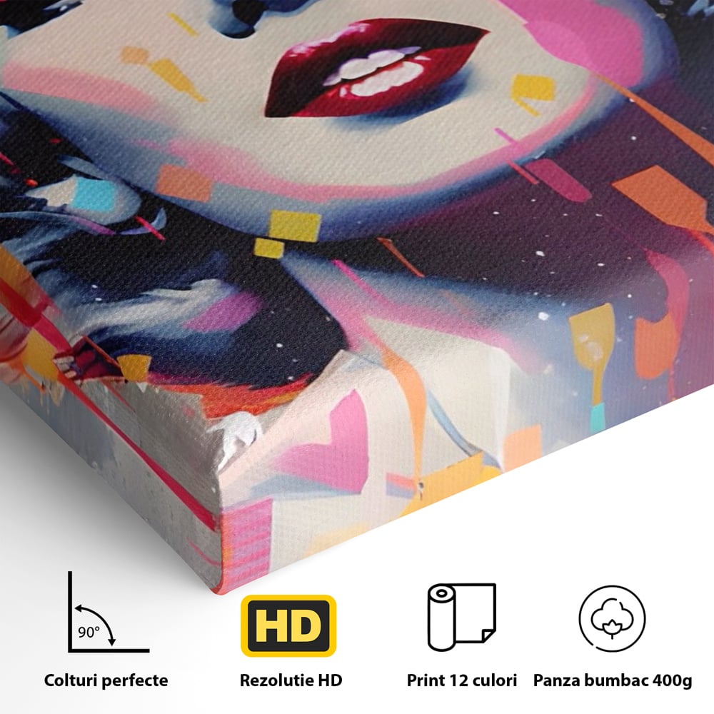 Tablou Canvas Premium LuxCanva® A1484, Lady Marilyn Monroe , Living, Vedeta, Frumusete, Model, Actrita, Dormitor, Culori Vibrante