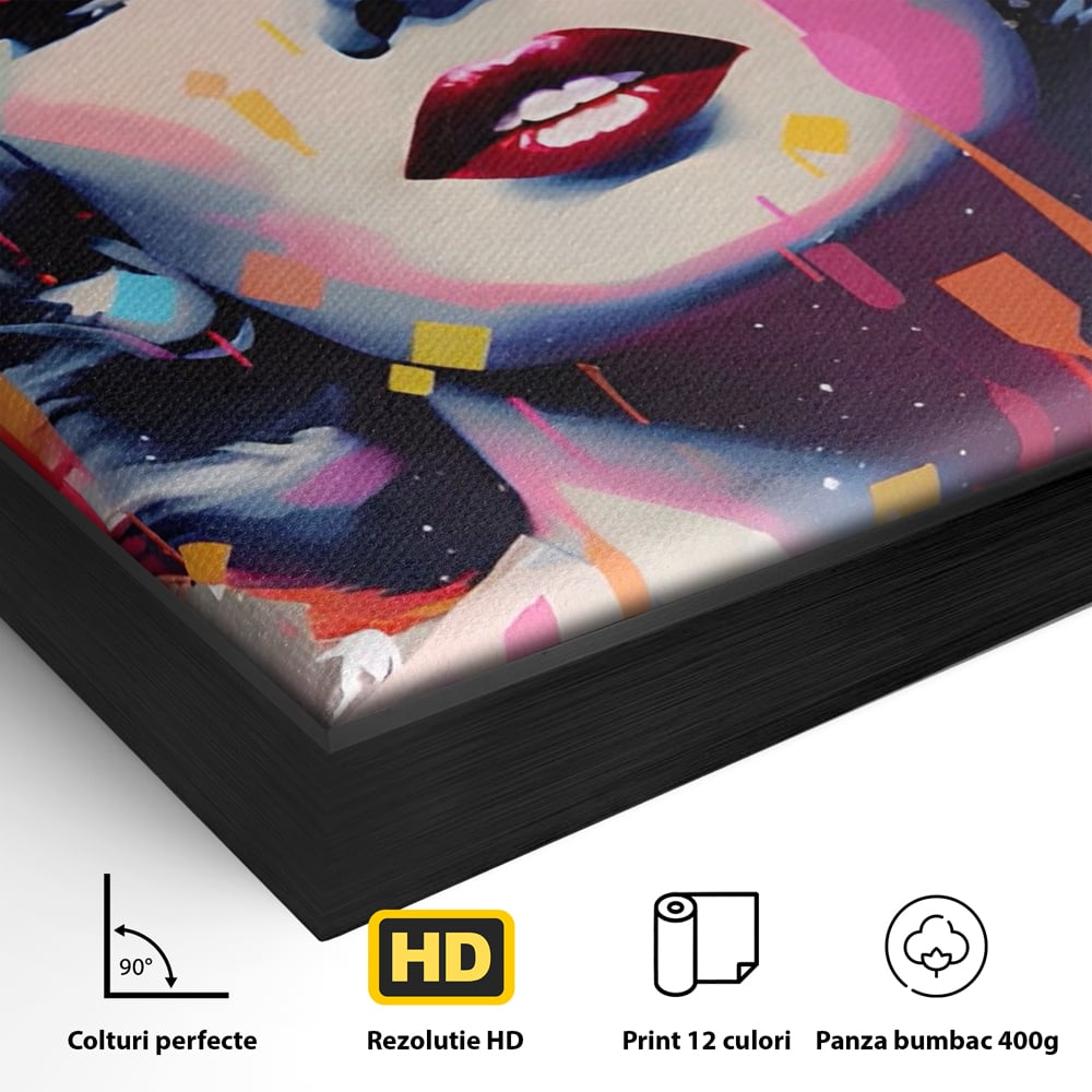 Tablou Canvas Premium LuxCanva® A1484, Lady Marilyn Monroe , Living, Vedeta, Frumusete, Model, Actrita, Dormitor, Culori Vibrante