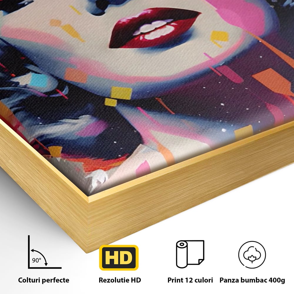Tablou Canvas Premium LuxCanva® A1484, Lady Marilyn Monroe , Living, Vedeta, Frumusete, Model, Actrita, Dormitor, Culori Vibrante