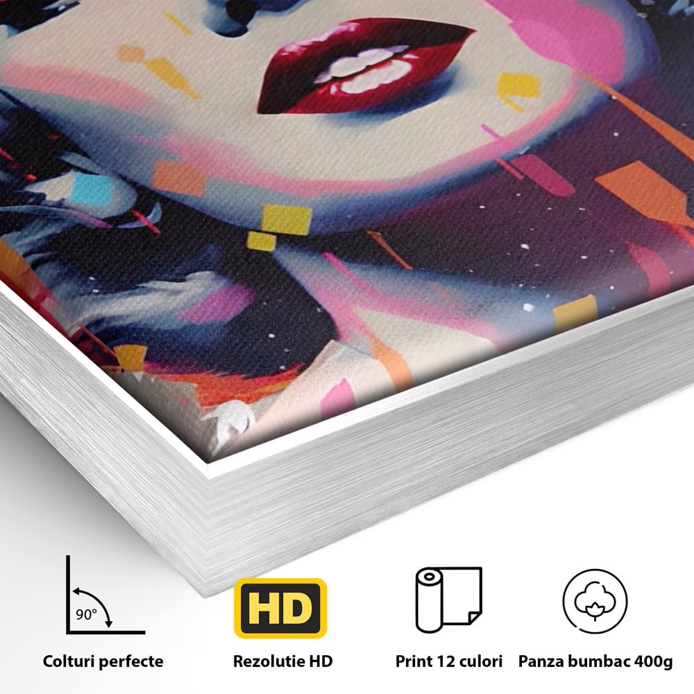 Tablou Canvas Premium LuxCanva® A1484, Lady Marilyn Monroe , Living, Vedeta, Frumusete, Model, Actrita, Dormitor, Culori Vibrante