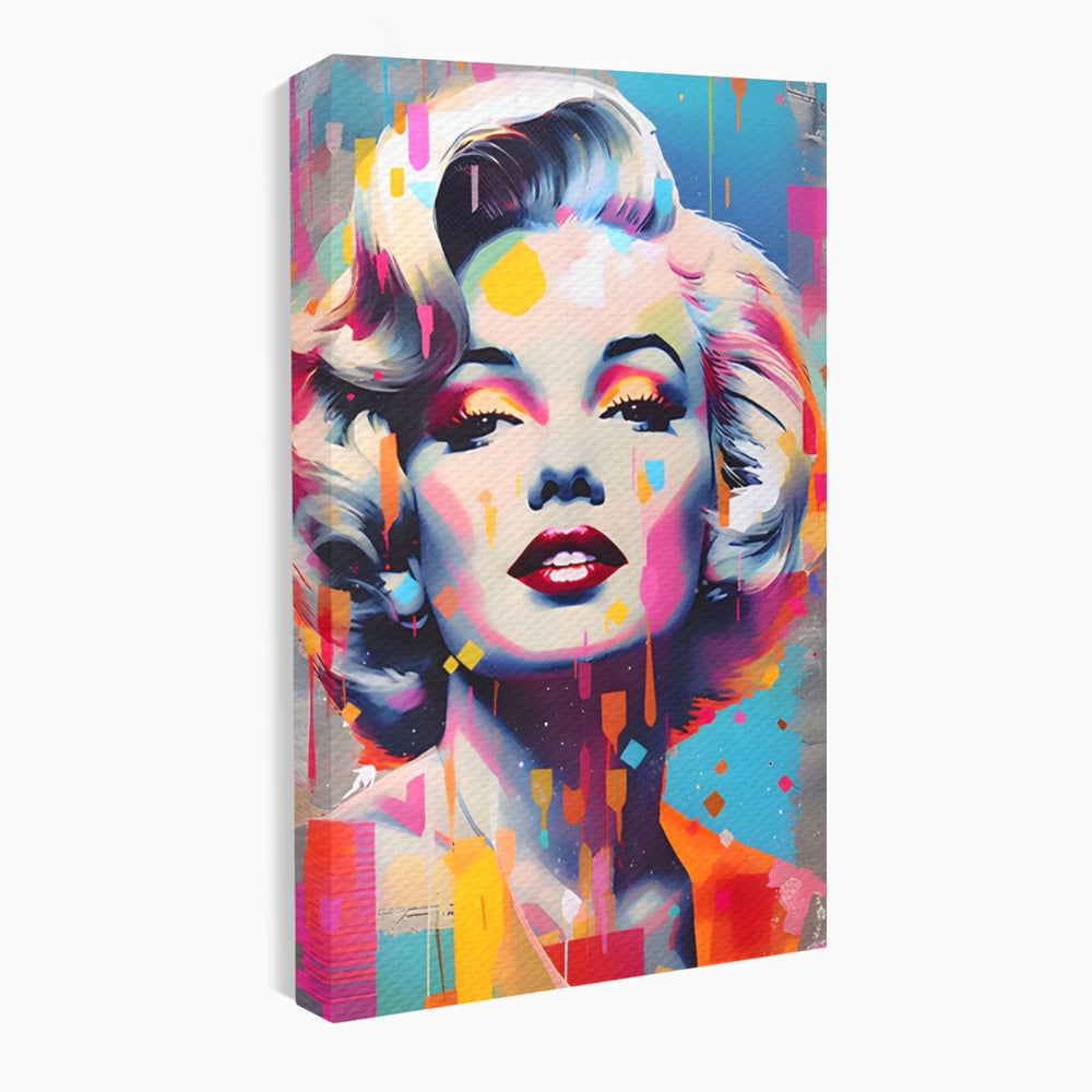 Tablou Canvas Premium LuxCanva® A1484, Lady Marilyn Monroe , Living, Vedeta, Frumusete, Model, Actrita, Dormitor, Culori Vibrante