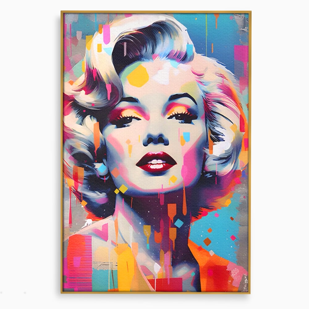 Tablou Canvas Premium LuxCanva® A1484, Lady Marilyn Monroe , Living, Vedeta, Frumusete, Model, Actrita, Dormitor, Culori Vibrante