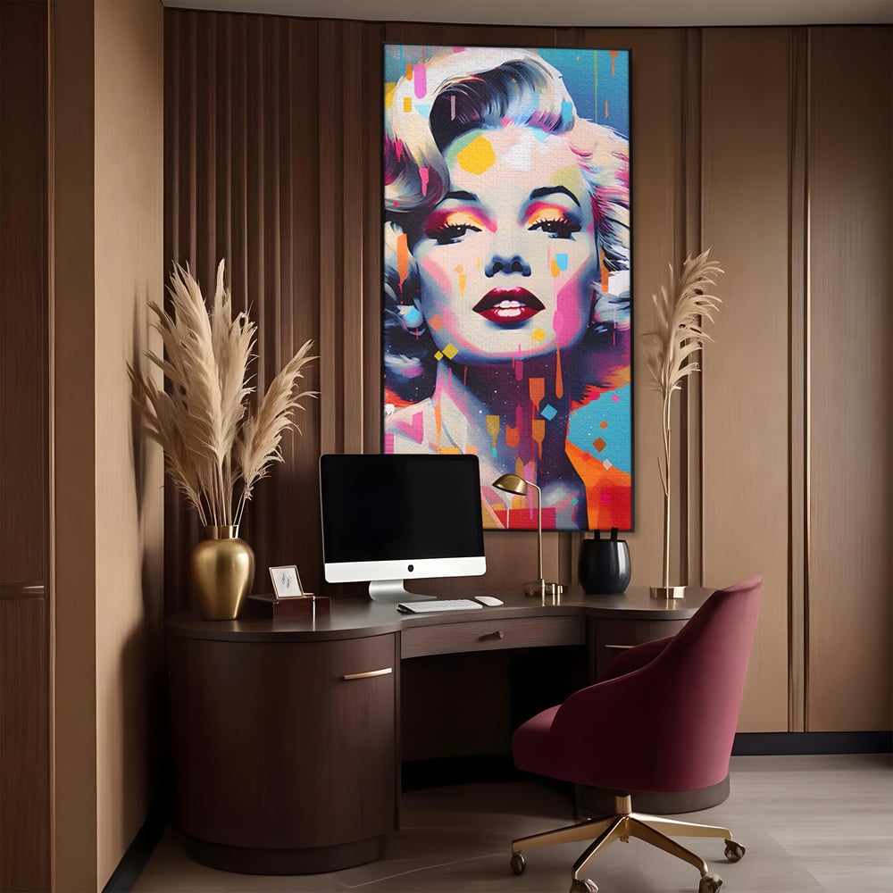Tablou Canvas Premium LuxCanva® A1484, Lady Marilyn Monroe , Living, Vedeta, Frumusete, Model, Actrita, Dormitor, Culori Vibrante