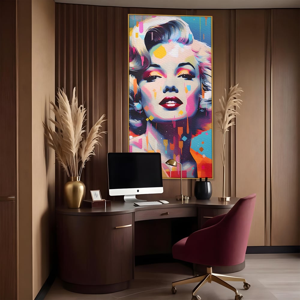 Tablou Canvas Premium LuxCanva® A1484, Lady Marilyn Monroe , Living, Vedeta, Frumusete, Model, Actrita, Dormitor, Culori Vibrante