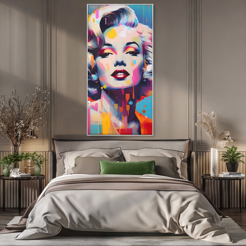 Tablou Canvas Premium LuxCanva® A1484, Lady Marilyn Monroe , Living, Vedeta, Frumusete, Model, Actrita, Dormitor, Culori Vibrante