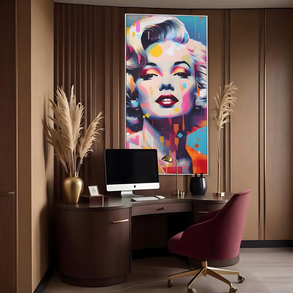 Tablou Canvas Premium LuxCanva® A1484, Lady Marilyn Monroe , Living, Vedeta, Frumusete, Model, Actrita, Dormitor, Culori Vibrante