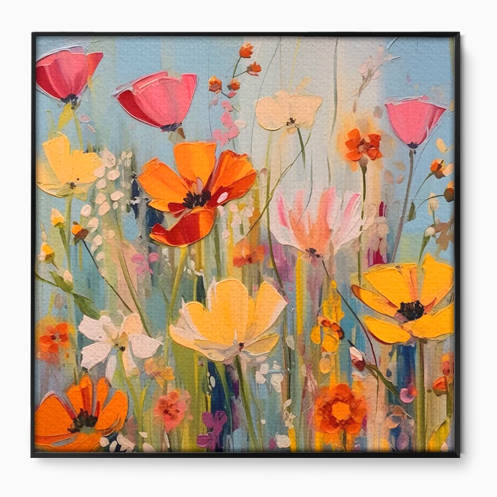 Tablou Canvas Premium LuxCanva® A1486, Revelatie Florala , Living, Flori, Culori, Primavara, Dormitor, Culori Vibrante