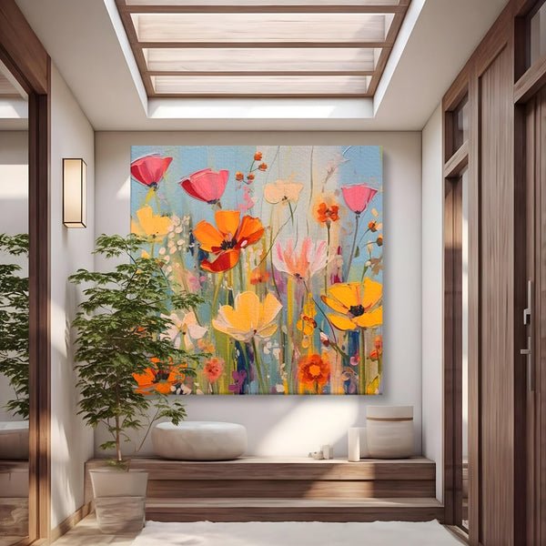 Tablou Canvas Premium LuxCanva® A1486, Revelatie Florala , Living, Flori, Culori, Primavara, Dormitor, Culori Vibrante
