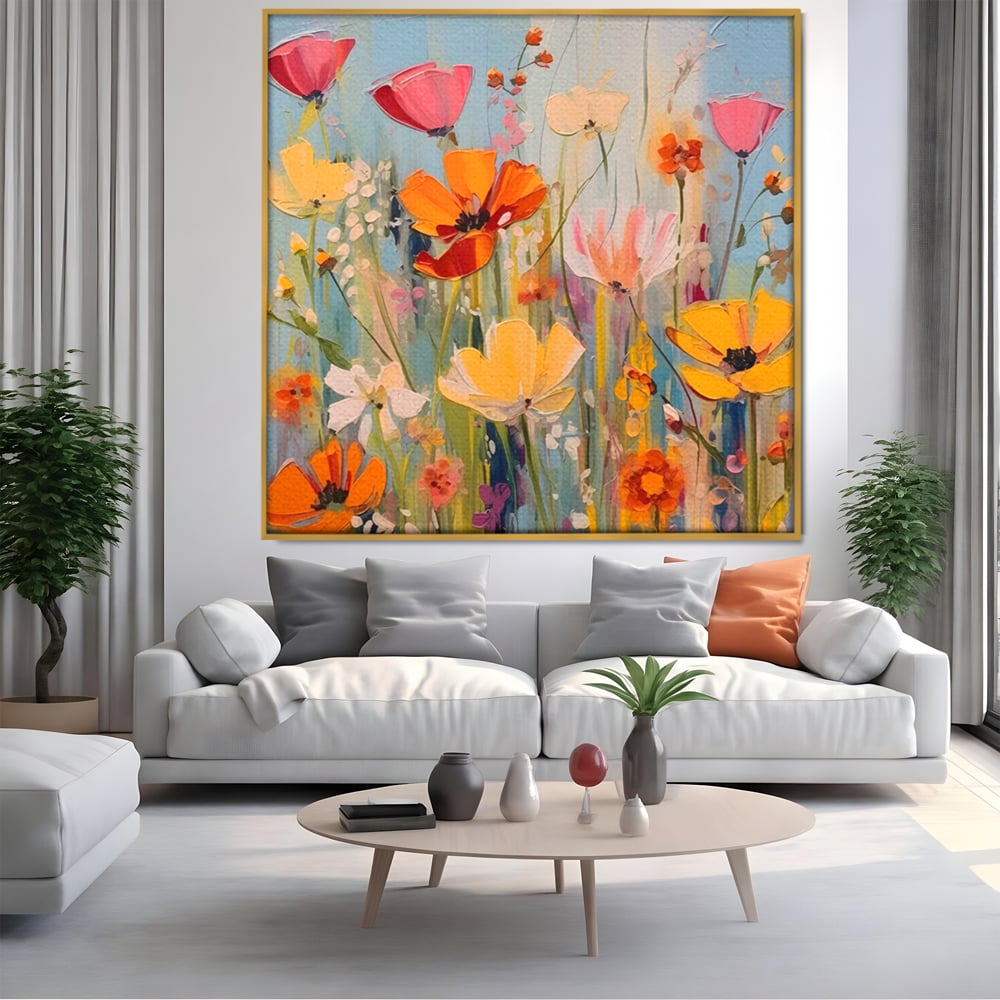 Tablou Canvas Premium LuxCanva® A1486, Revelatie Florala , Living, Flori, Culori, Primavara, Dormitor, Culori Vibrante