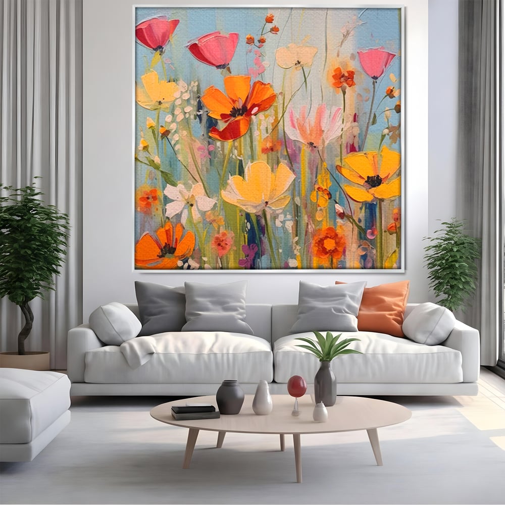 Tablou Canvas Premium LuxCanva® A1486, Revelatie Florala , Living, Flori, Culori, Primavara, Dormitor, Culori Vibrante