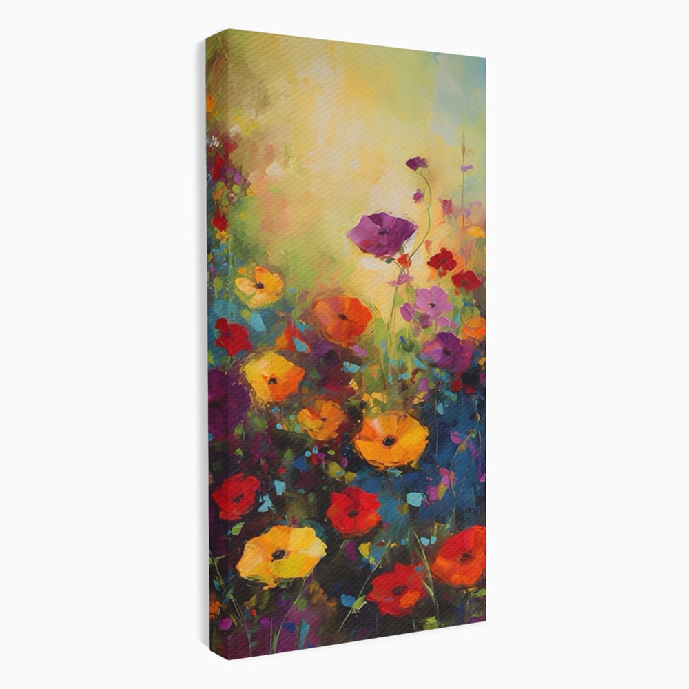Tablou Canvas Premium LuxCanva® A1488, Forme Florale , Room, Plante, Primavara, Camp, Natura, Dormitor, Culori Vibrante