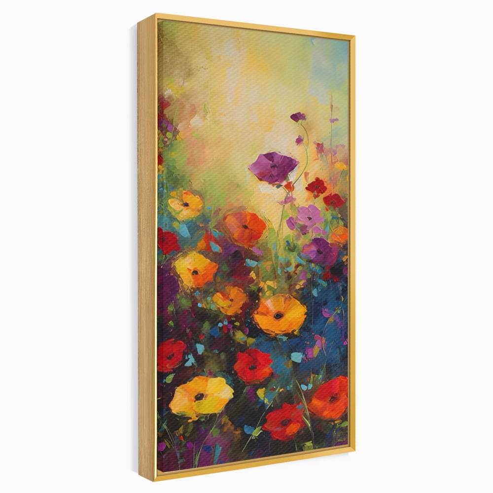 Tablou Canvas Premium LuxCanva® A1488, Forme Florale , Room, Plante, Primavara, Camp, Natura, Dormitor, Culori Vibrante