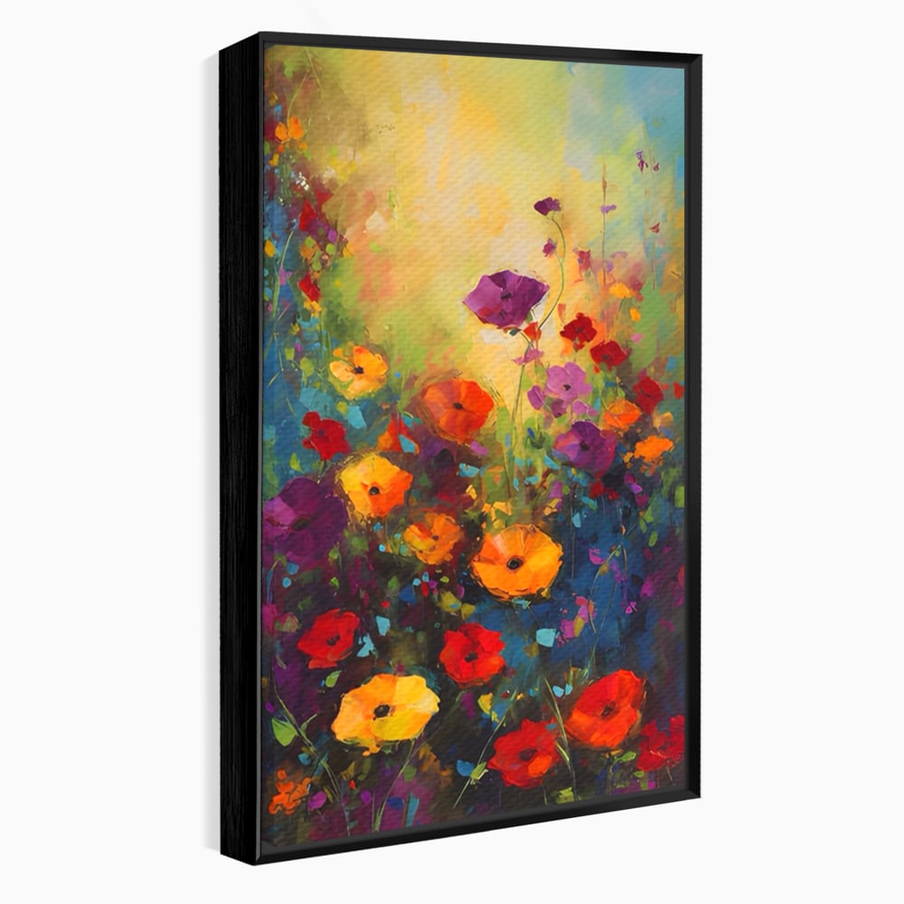 Tablou Canvas Premium LuxCanva® A1488, Forme Florale , Room, Plante, Primavara, Camp, Natura, Dormitor, Culori Vibrante