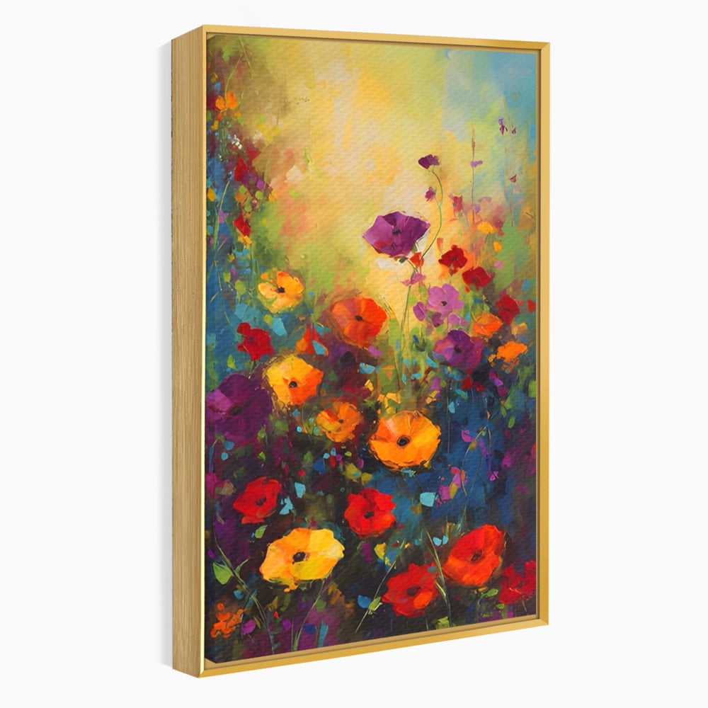 Tablou Canvas Premium LuxCanva® A1488, Forme Florale , Room, Plante, Primavara, Camp, Natura, Dormitor, Culori Vibrante