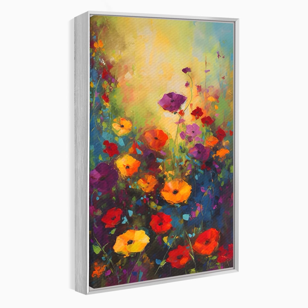 Tablou Canvas Premium LuxCanva® A1488, Forme Florale , Room, Plante, Primavara, Camp, Natura, Dormitor, Culori Vibrante