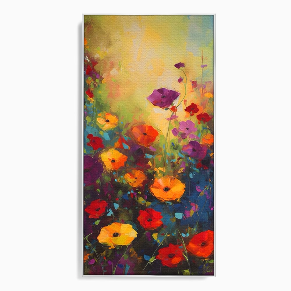 Tablou Canvas Premium LuxCanva® A1488, Forme Florale , Room, Plante, Primavara, Camp, Natura, Dormitor, Culori Vibrante