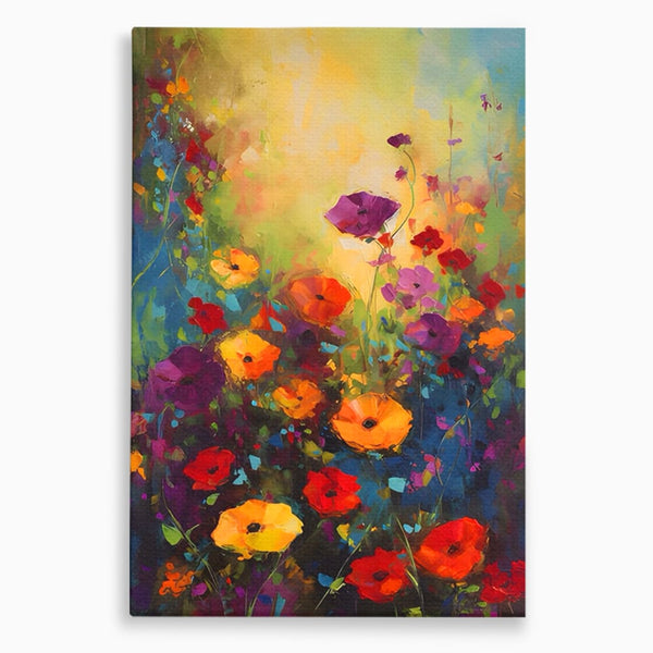 Tablou Canvas Premium LuxCanva® A1488, Forme Florale , Room, Plante, Primavara, Camp, Natura, Dormitor, Culori Vibrante