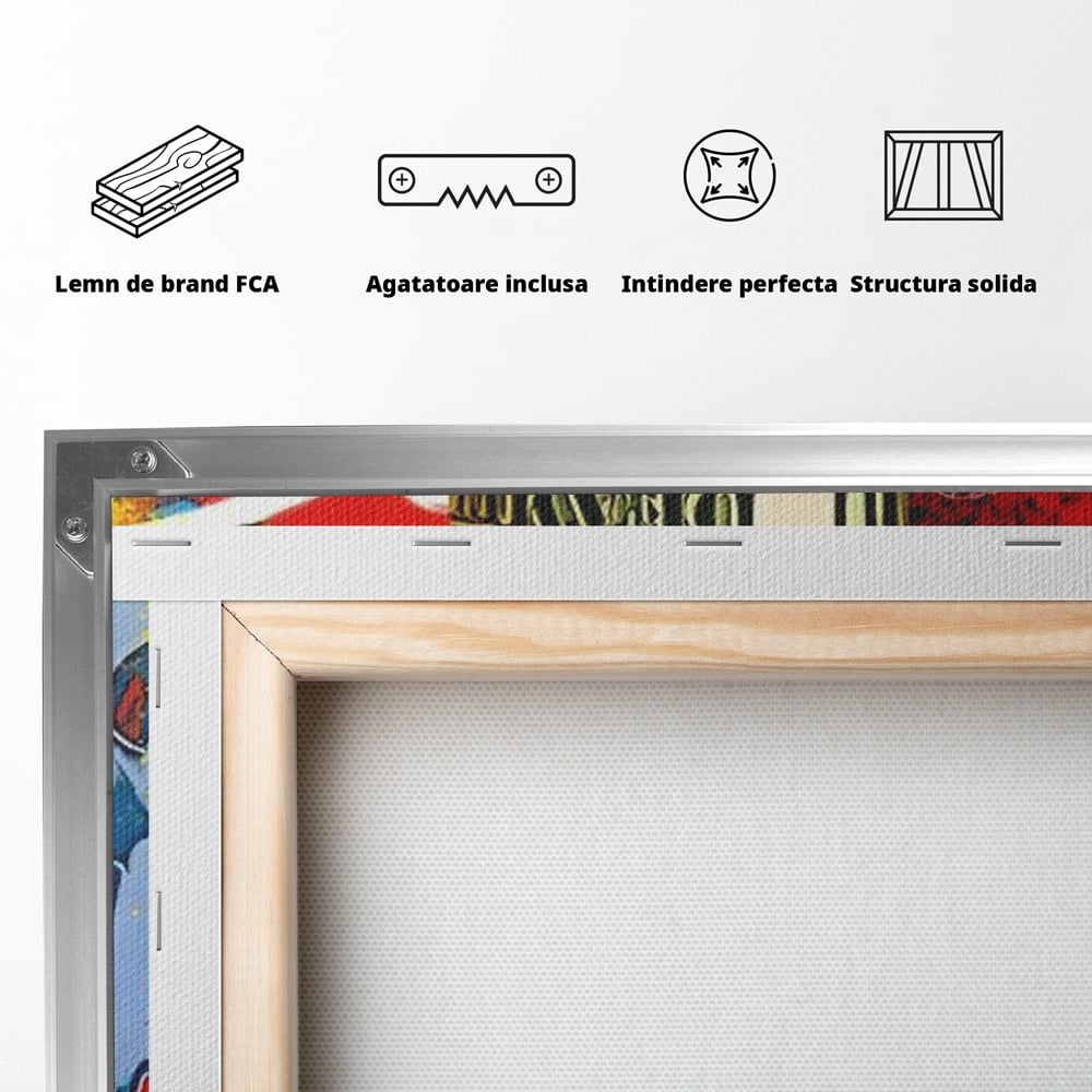 Tablou Canvas Premium LuxCanva® A1489, Graffiti Dollar , Room, Bani, Cash, Culori, Dormitor, Culori Vibrante