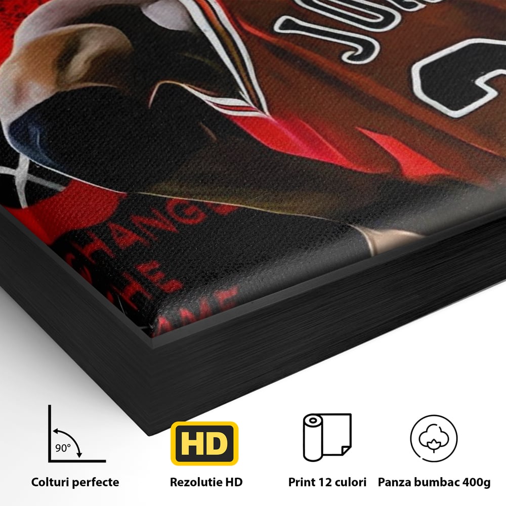 Tablou Canvas Premium, LuxCanva® A1490, Jordan23 , Room, Baschet, NBA, Sportiv, Personalitati, Club Sportiv, Culori Vibrante