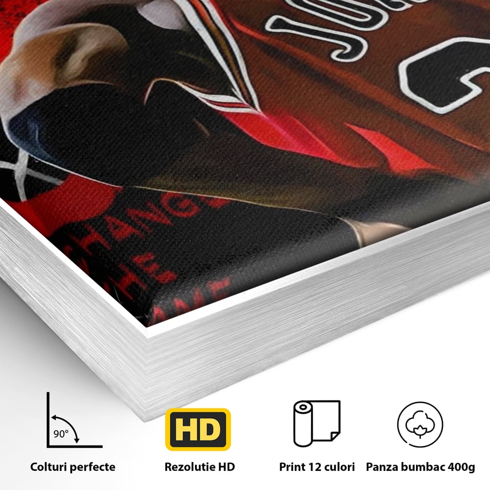 Tablou Canvas Premium, LuxCanva® A1490, Jordan23 , Room, Baschet, NBA, Sportiv, Personalitati, Club Sportiv, Culori Vibrante