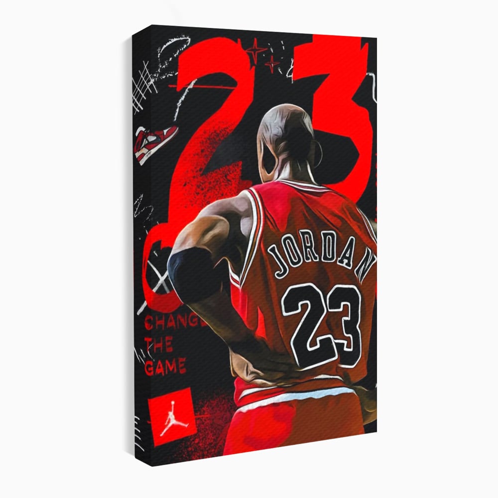 Tablou Canvas Premium, LuxCanva® A1490, Jordan23 , Room, Baschet, NBA, Sportiv, Personalitati, Club Sportiv, Culori Vibrante