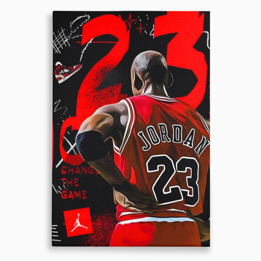Tablou Canvas Premium, LuxCanva® A1490, Jordan23 , Room, Baschet, NBA, Sportiv, Personalitati, Club Sportiv, Culori Vibrante