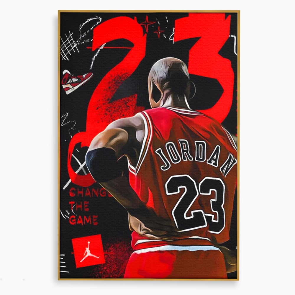 Tablou Canvas Premium, LuxCanva® A1490, Jordan23 , Room, Baschet, NBA, Sportiv, Personalitati, Club Sportiv, Culori Vibrante
