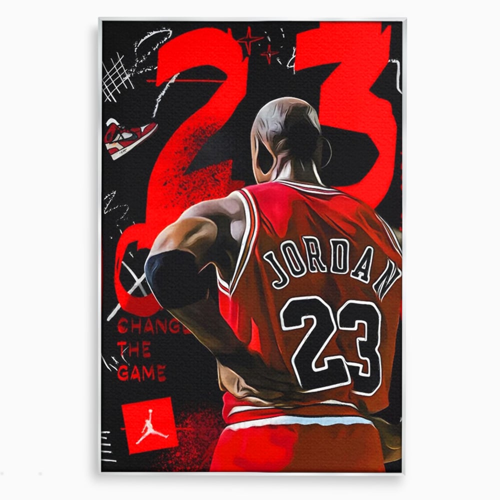 Tablou Canvas Premium, LuxCanva® A1490, Jordan23 , Room, Baschet, NBA, Sportiv, Personalitati, Club Sportiv, Culori Vibrante