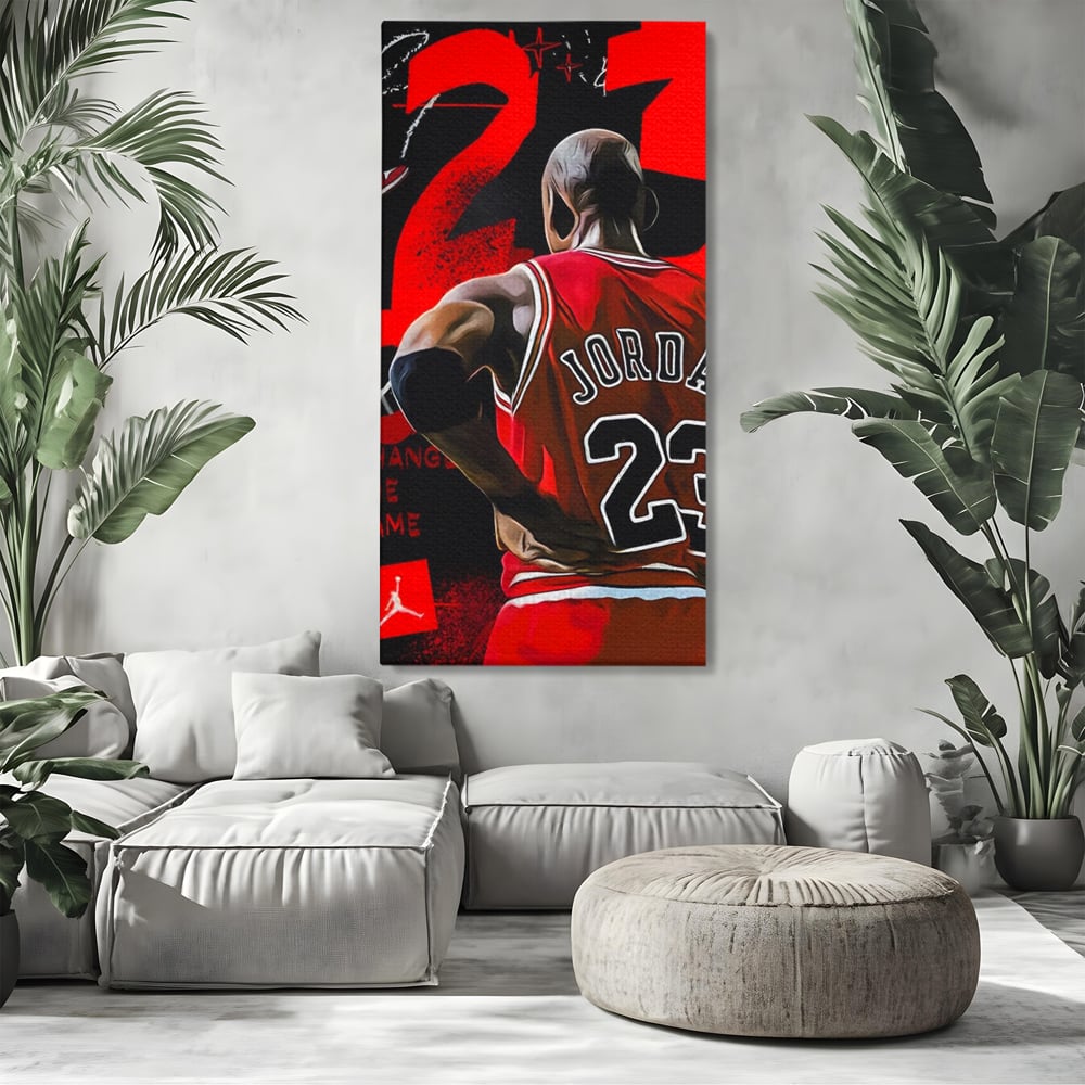 Tablou Canvas Premium, LuxCanva® A1490, Jordan23 , Room, Baschet, NBA, Sportiv, Personalitati, Club Sportiv, Culori Vibrante