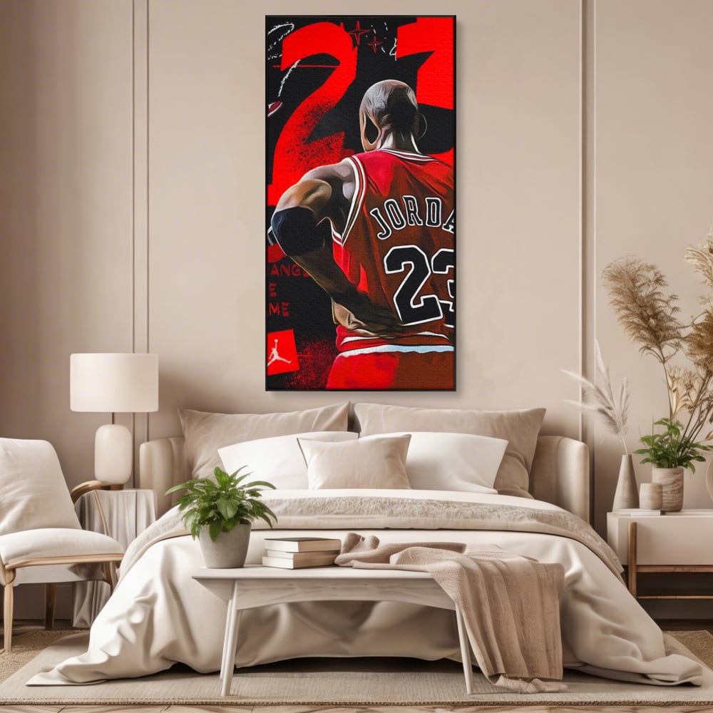 Tablou Canvas Premium, LuxCanva® A1490, Jordan23 , Room, Baschet, NBA, Sportiv, Personalitati, Club Sportiv, Culori Vibrante