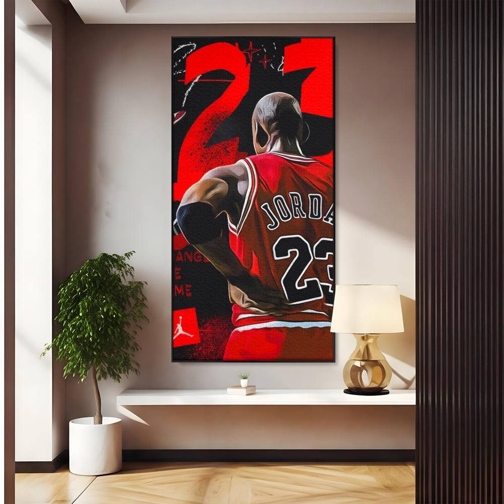 Tablou Canvas Premium, LuxCanva® A1490, Jordan23 , Room, Baschet, NBA, Sportiv, Personalitati, Club Sportiv, Culori Vibrante
