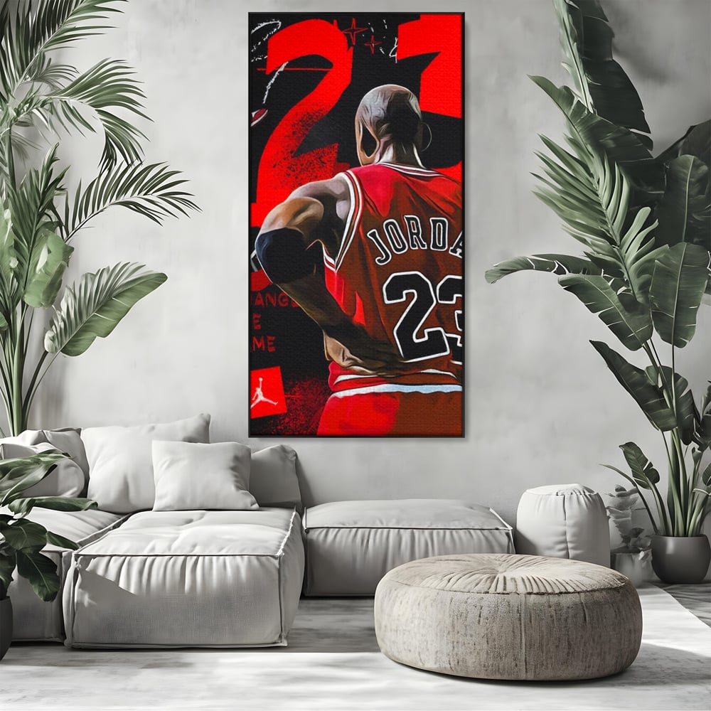 Tablou Canvas Premium, LuxCanva® A1490, Jordan23 , Room, Baschet, NBA, Sportiv, Personalitati, Club Sportiv, Culori Vibrante