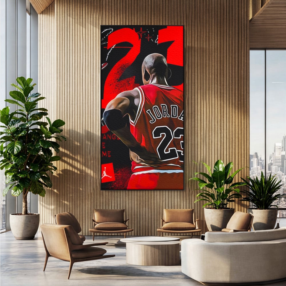 Tablou Canvas Premium, LuxCanva® A1490, Jordan23 , Room, Baschet, NBA, Sportiv, Personalitati, Club Sportiv, Culori Vibrante
