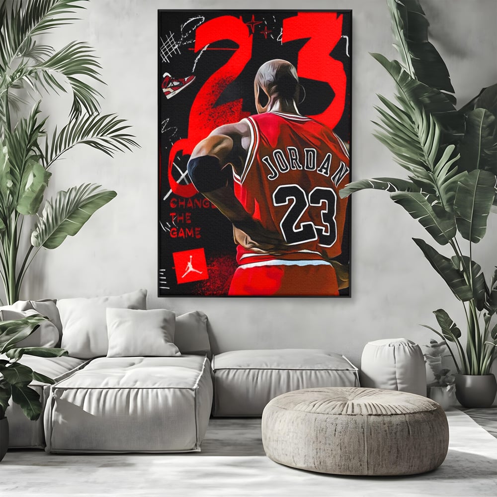 Tablou Canvas Premium, LuxCanva® A1490, Jordan23 , Room, Baschet, NBA, Sportiv, Personalitati, Club Sportiv, Culori Vibrante