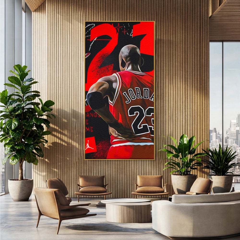 Tablou Canvas Premium, LuxCanva® A1490, Jordan23 , Room, Baschet, NBA, Sportiv, Personalitati, Club Sportiv, Culori Vibrante