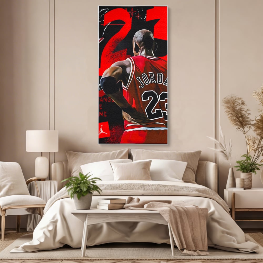 Tablou Canvas Premium, LuxCanva® A1490, Jordan23 , Room, Baschet, NBA, Sportiv, Personalitati, Club Sportiv, Culori Vibrante