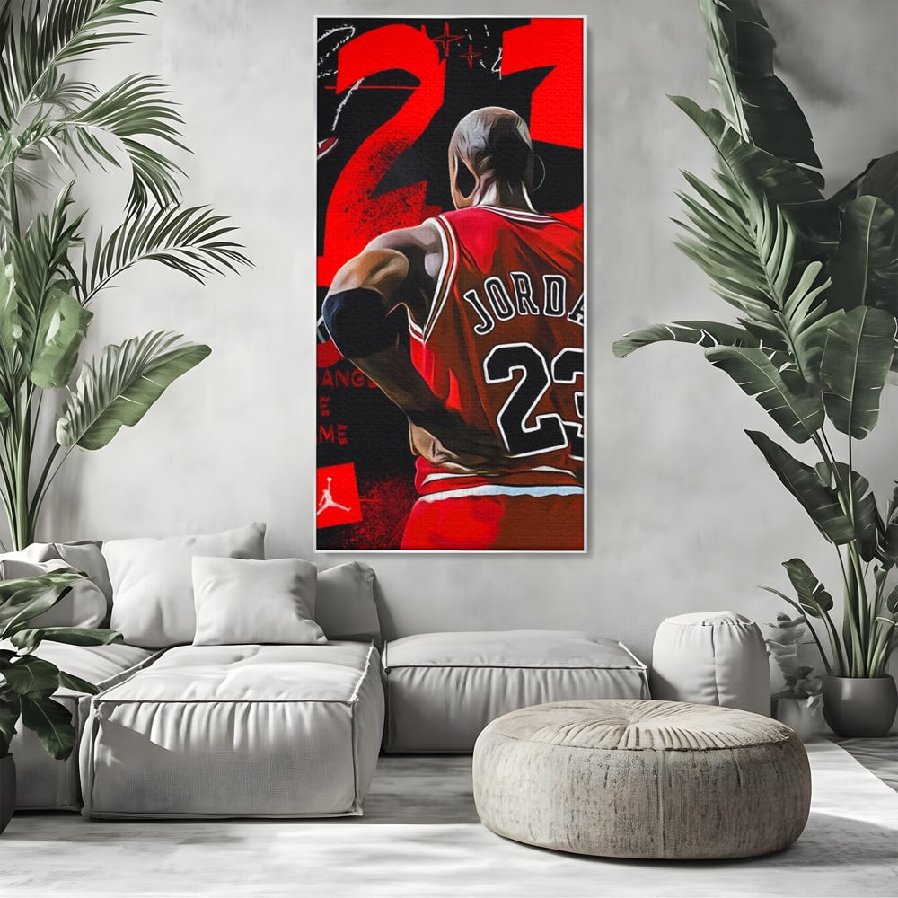 Tablou Canvas Premium, LuxCanva® A1490, Jordan23 , Room, Baschet, NBA, Sportiv, Personalitati, Club Sportiv, Culori Vibrante