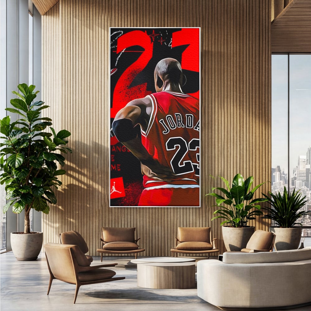 Tablou Canvas Premium, LuxCanva® A1490, Jordan23 , Room, Baschet, NBA, Sportiv, Personalitati, Club Sportiv, Culori Vibrante