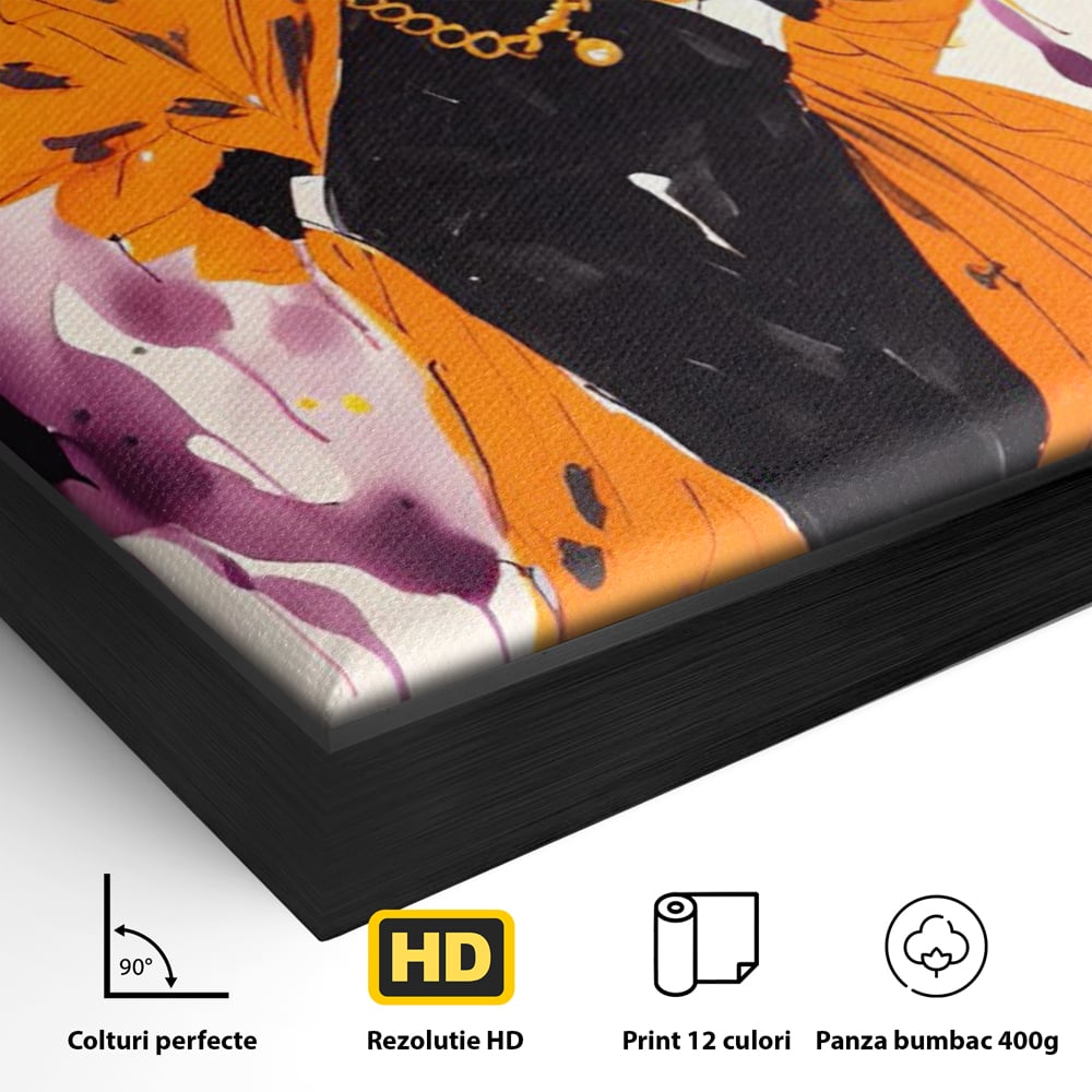 Tablou Canvas Premium LuxCanva® A1491, Women Style , Room, Moda, Frumusete, Stil Vestimentar, Dormitor, Culori Vibrante