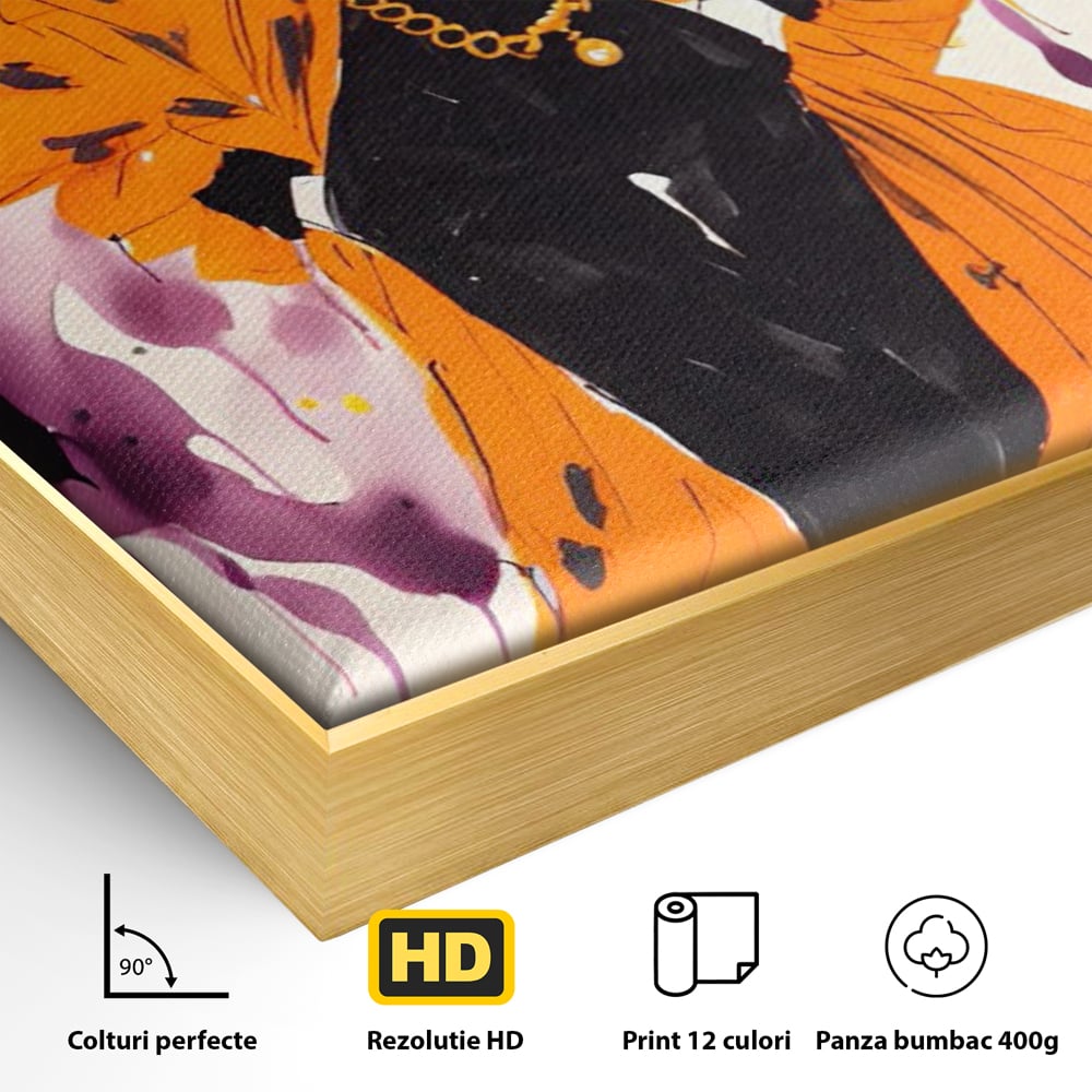 Tablou Canvas Premium LuxCanva® A1491, Women Style , Room, Moda, Frumusete, Stil Vestimentar, Dormitor, Culori Vibrante