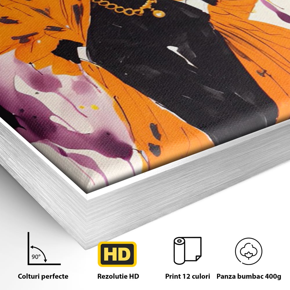 Tablou Canvas Premium LuxCanva® A1491, Women Style , Room, Moda, Frumusete, Stil Vestimentar, Dormitor, Culori Vibrante