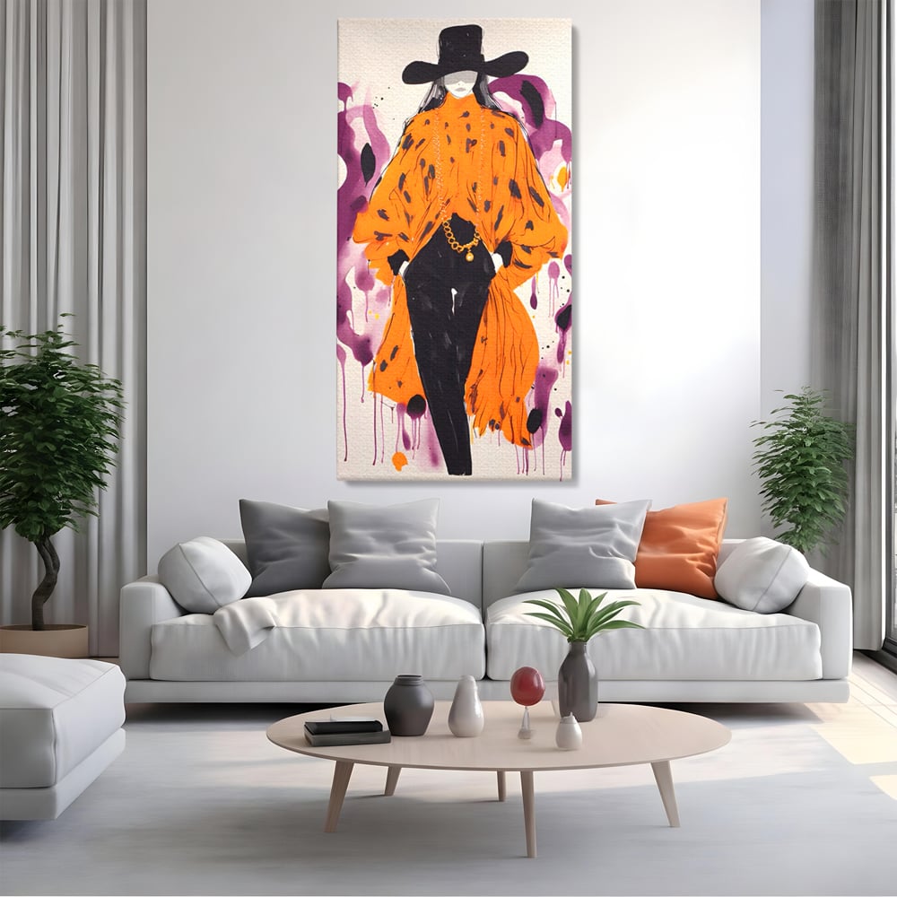 Tablou Canvas Premium LuxCanva® A1491, Women Style , Room, Moda, Frumusete, Stil Vestimentar, Dormitor, Culori Vibrante