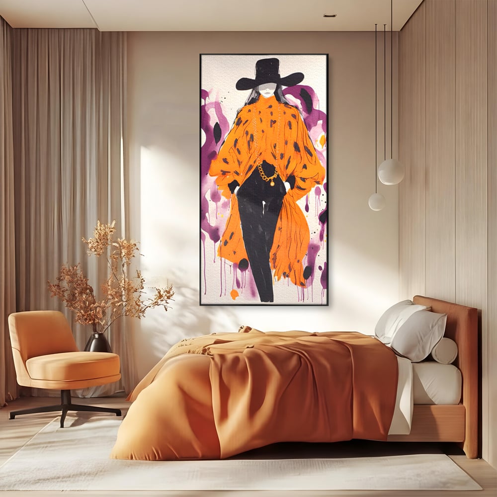 Tablou Canvas Premium LuxCanva® A1491, Women Style , Room, Moda, Frumusete, Stil Vestimentar, Dormitor, Culori Vibrante