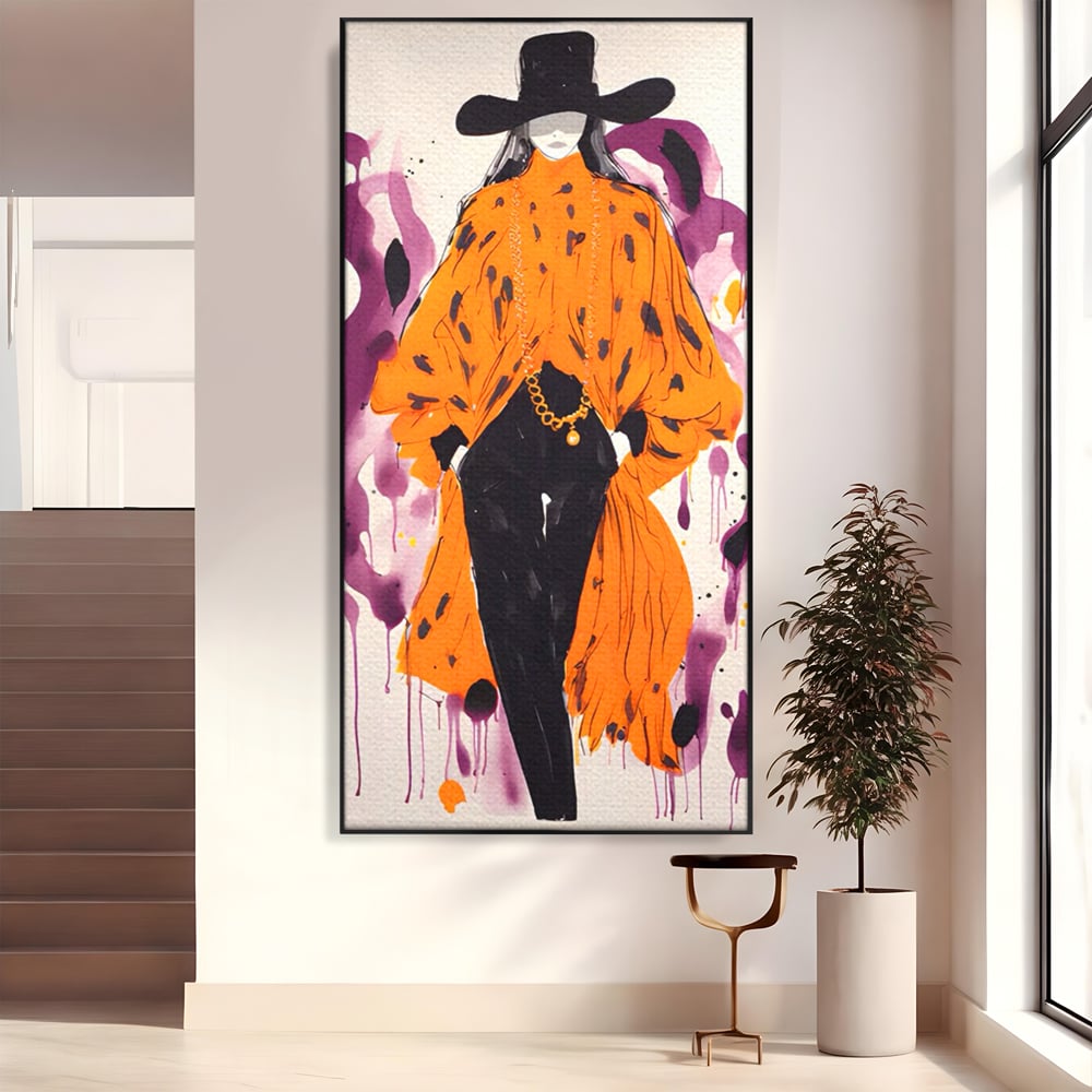 Tablou Canvas Premium LuxCanva® A1491, Women Style , Room, Moda, Frumusete, Stil Vestimentar, Dormitor, Culori Vibrante