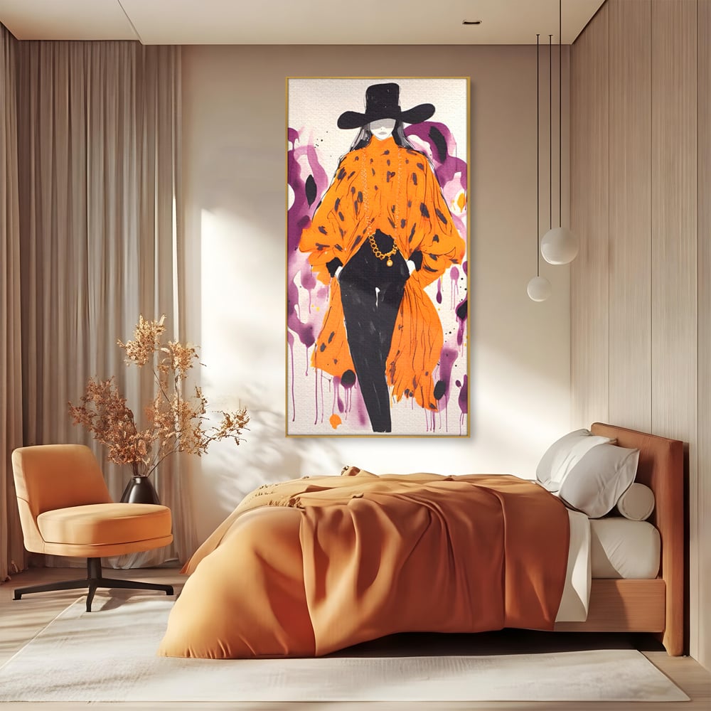 Tablou Canvas Premium LuxCanva® A1491, Women Style , Room, Moda, Frumusete, Stil Vestimentar, Dormitor, Culori Vibrante