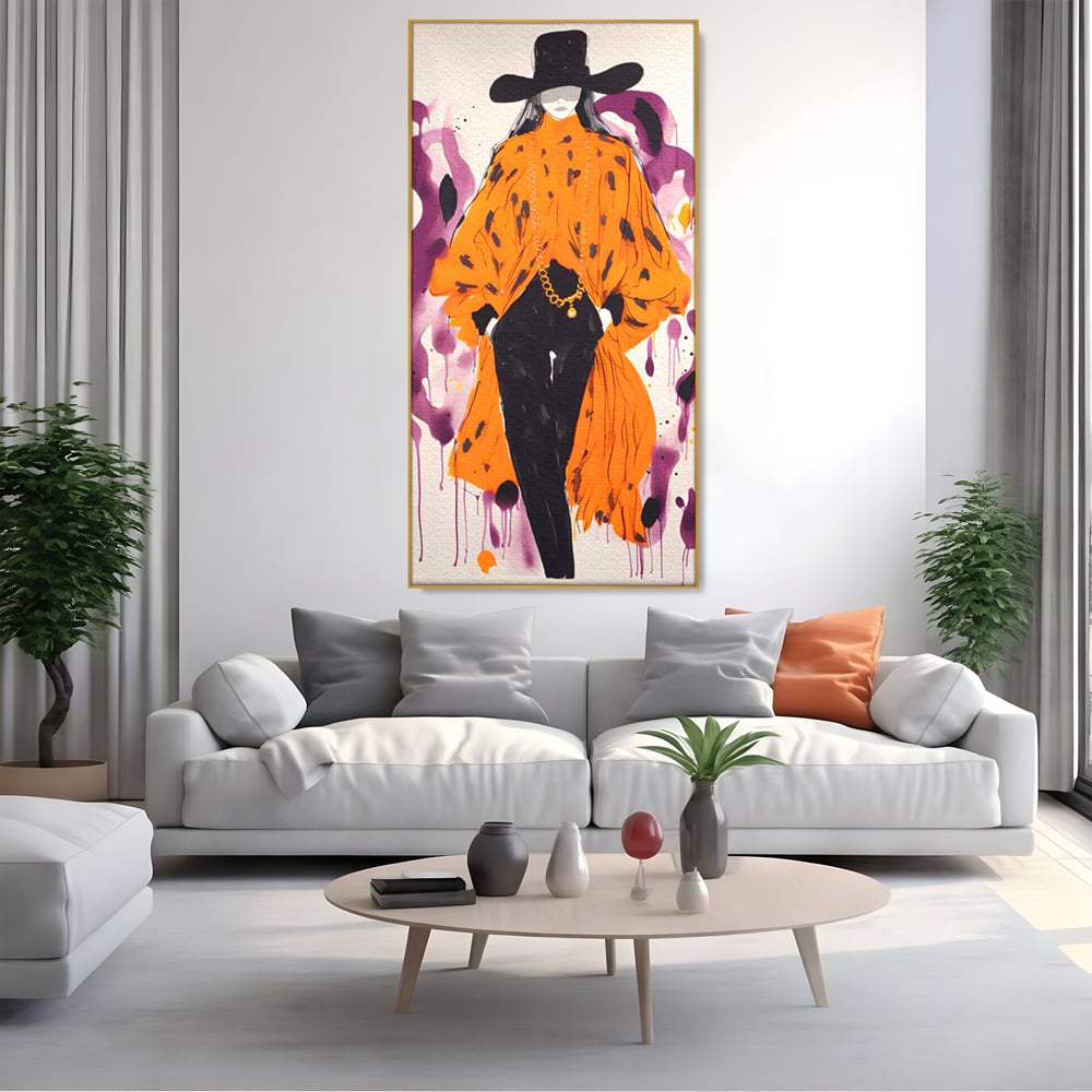 Tablou Canvas Premium LuxCanva® A1491, Women Style , Room, Moda, Frumusete, Stil Vestimentar, Dormitor, Culori Vibrante