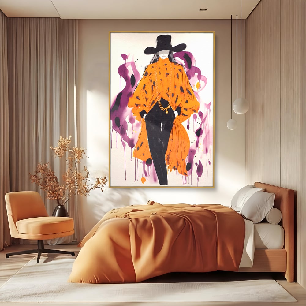 Tablou Canvas Premium LuxCanva® A1491, Women Style , Room, Moda, Frumusete, Stil Vestimentar, Dormitor, Culori Vibrante