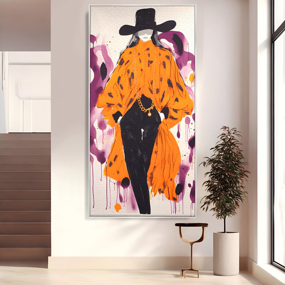 Tablou Canvas Premium LuxCanva® A1491, Women Style , Room, Moda, Frumusete, Stil Vestimentar, Dormitor, Culori Vibrante