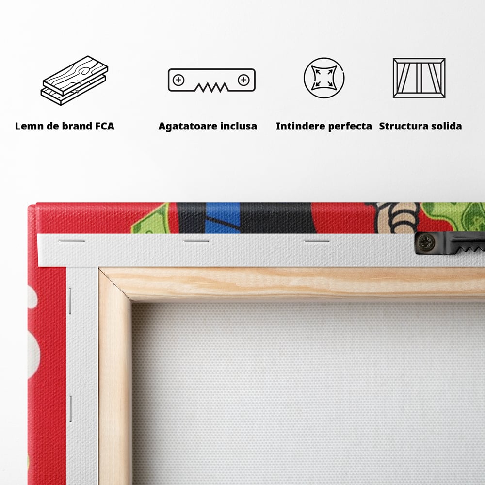 Tablou Canvas Premium LuxCanva® A1493, Monopoly Game , Room, Joc, Dolar, Bani, Cash, Dormitor, Culori Vibrante
