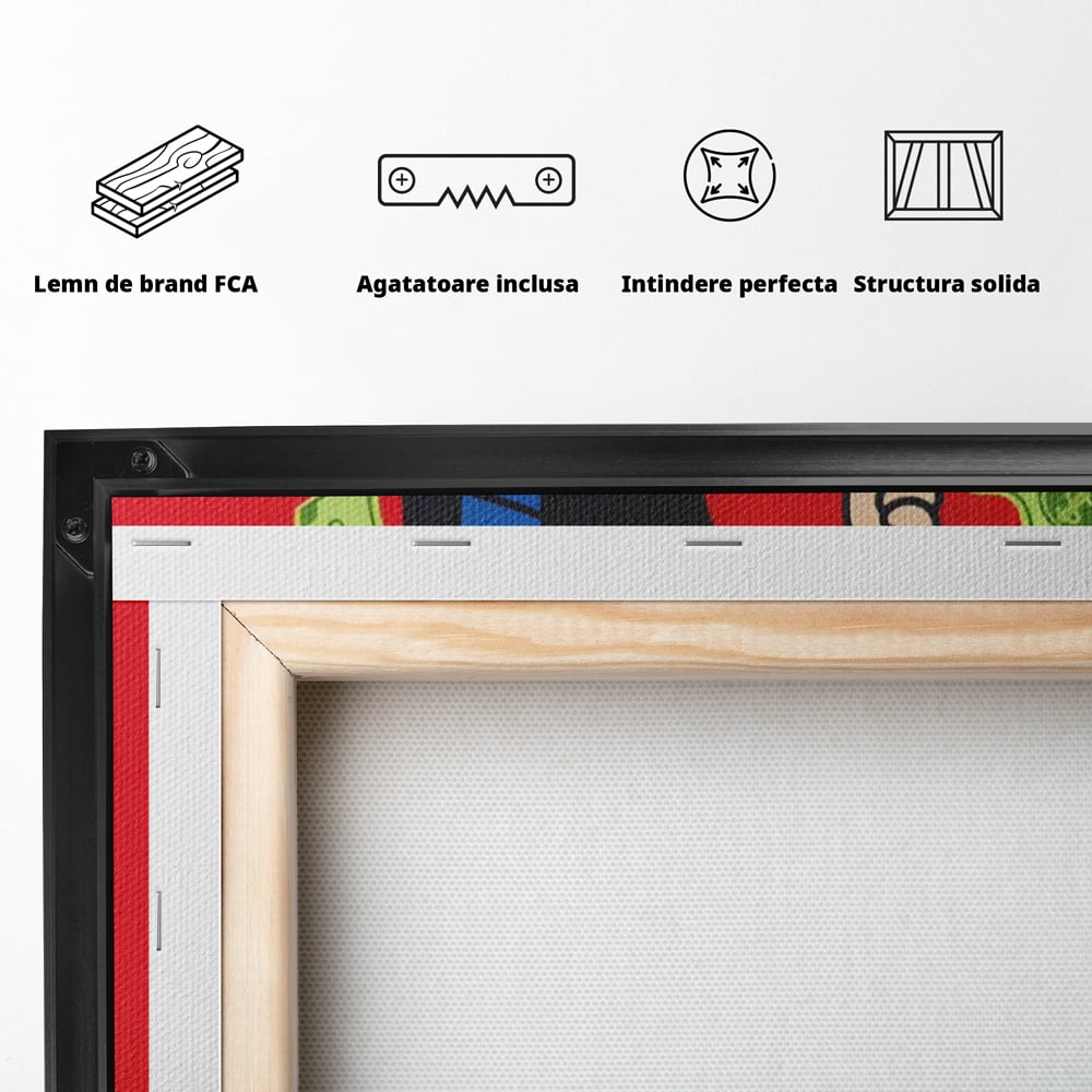 Tablou Canvas Premium LuxCanva® A1493, Monopoly Game , Room, Joc, Dolar, Bani, Cash, Dormitor, Culori Vibrante